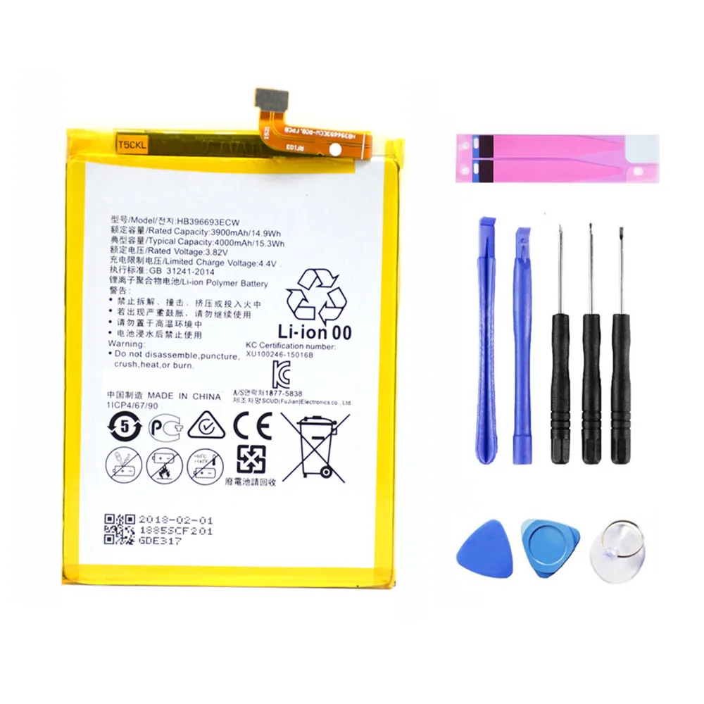 New Li-ion Replacement Battery HB396693ECW 4000mAh 3.82V For Huawei Mate 8 + Free Tools
New Li-ion Replacement Battery HB396693ECW 4000mAh 3.82V For Huawei Mate 8 + Free Tools