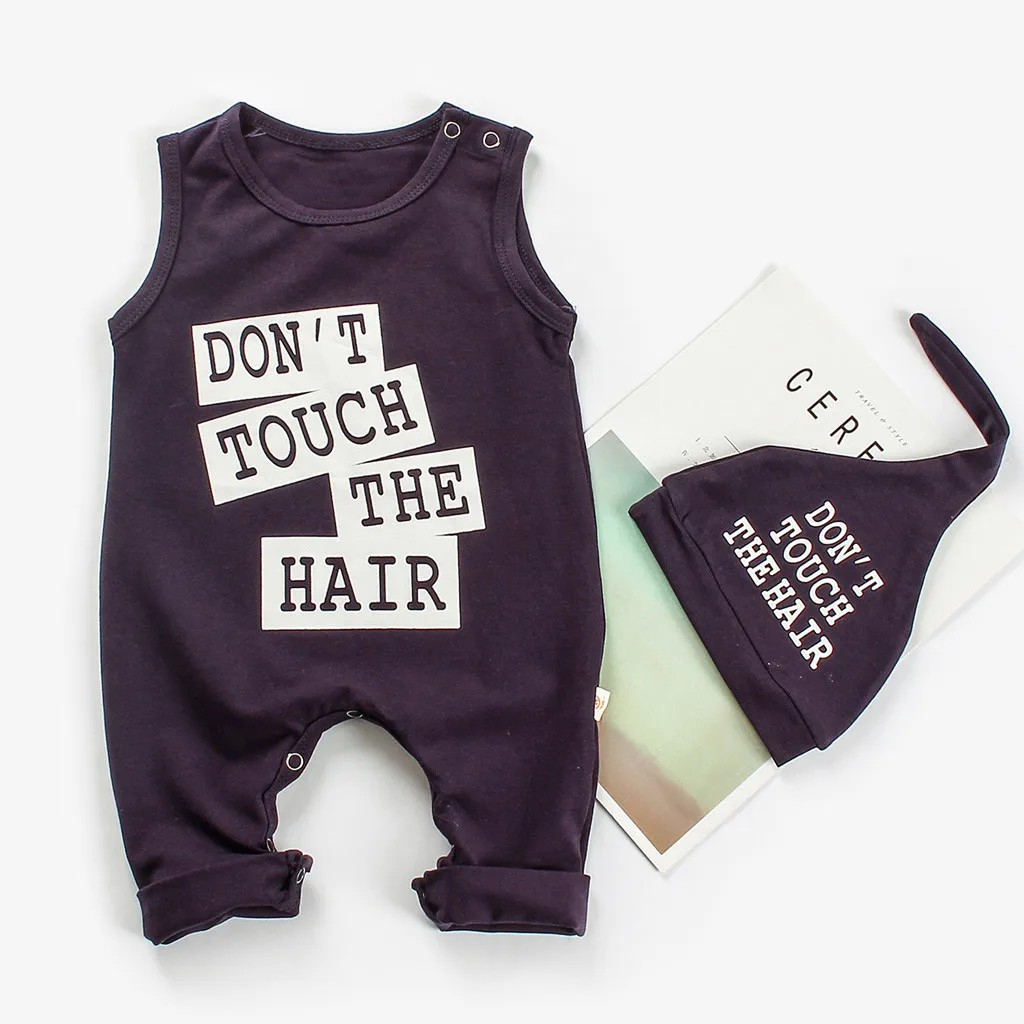 Children's set 2019 TOP Baby Girl Boy Kid Letter Sleevesless Romper +Hat Costume Jumpsuit Set 5.22
Children's set 2019 TOP Baby Girl Boy Kid Letter Sleevesless Romper +Hat Costume Jumpsuit Set 5.22