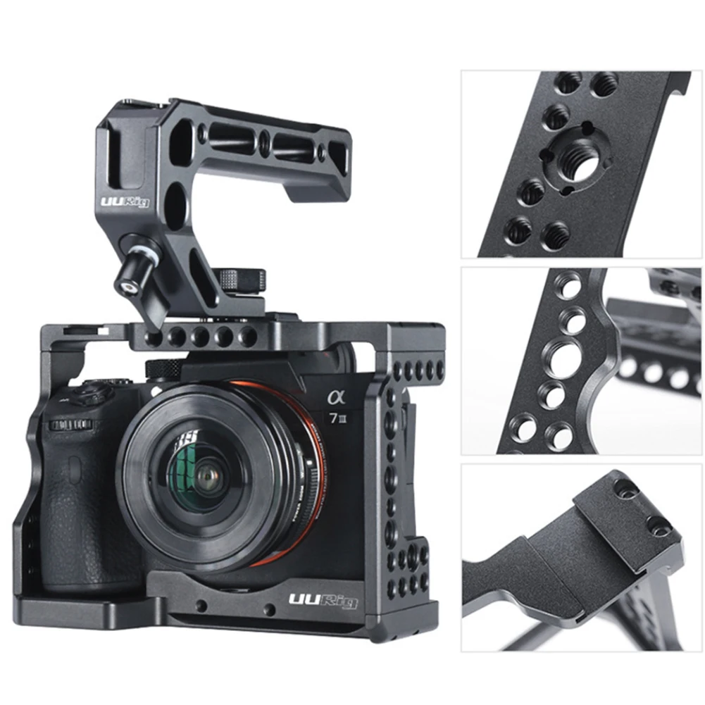 Shell Stabilizer Camera Cage Protective Case Anti-skid Quick Release Durable Metal With Threads Hole Electronics For Sony A7III
Shell Stabilizer Camera Cage Protective Case Anti-skid Quick Release Durable Metal With Threads Hole Electronics For Sony A7III