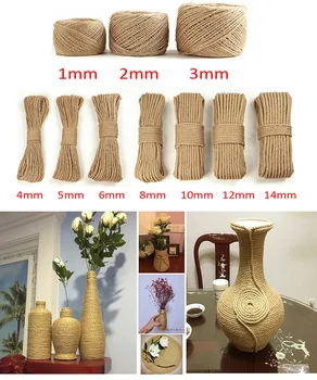 (Diameter from 1MM to 15MM) Length 100 Meters Natural Strong Jute Rope Hemp Rope Craft String Cord for Floristry,DIY Crafts
(Diameter from 1MM to 15MM) Length 100 Meters Natural Strong Jute Rope Hemp Rope Craft String Cord for Floristry,DIY Crafts
