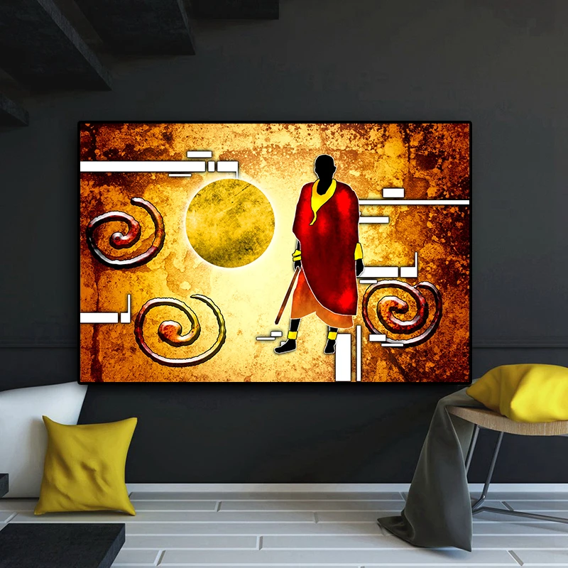 Abstract Figure African Art Sunset Gold Oil Painting on Canvas Poster and Print Cuadros Wall African Art Picture for Living Room
Abstract Figure African Art Sunset Gold Oil Painting on Canvas Poster and Print Cuadros Wall African Art Picture for Living Room