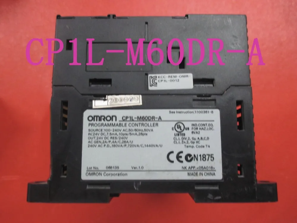New Original CP1L-M60DR-A PLC CPU 100-240VAC input 36 point relay output 24 point M60DR
New Original CP1L-M60DR-A PLC CPU 100-240VAC input 36 point relay output 24 point M60DR