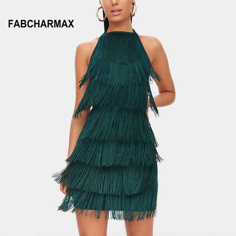 fringes sexy backless summer layered dress black green tassels sleeveless halter bodycon dress new party club women mini dresses
fringes sexy backless summer layered dress black green tassels sleeveless halter bodycon dress new party club women mini dresses