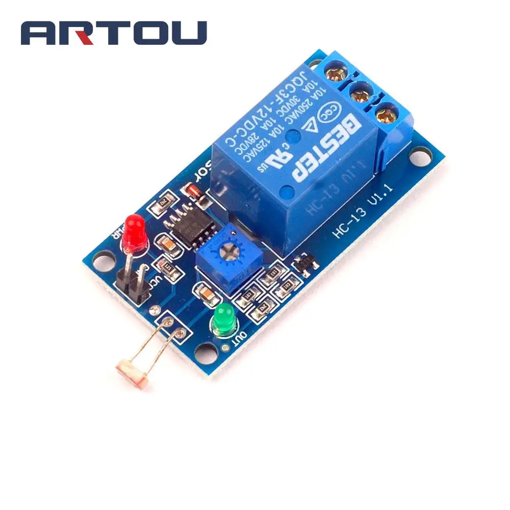 12V Light Photoswitch Sensor Switch LDR Photoresistor Relay Module Light Detection Photosensitive Sensor Board
12V Light Photoswitch Sensor Switch LDR Photoresistor Relay Module Light Detection Photosensitive Sensor Board