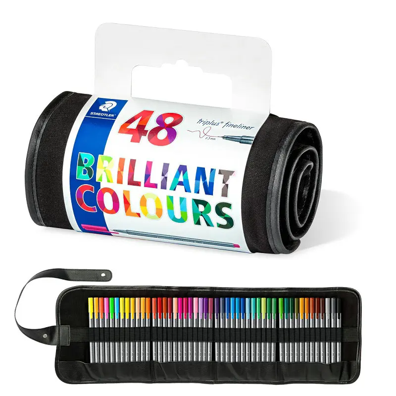 Staedtler 334 RU48 Triplus Fineliner Pens 0.3mm Marker Metal Clad Tip Color line pen gel pen Roll-Up Set Assorted Pack 48
Staedtler 334 RU48 Triplus Fineliner Pens 0.3mm Marker Metal Clad Tip Color line pen gel pen Roll-Up Set Assorted Pack 48