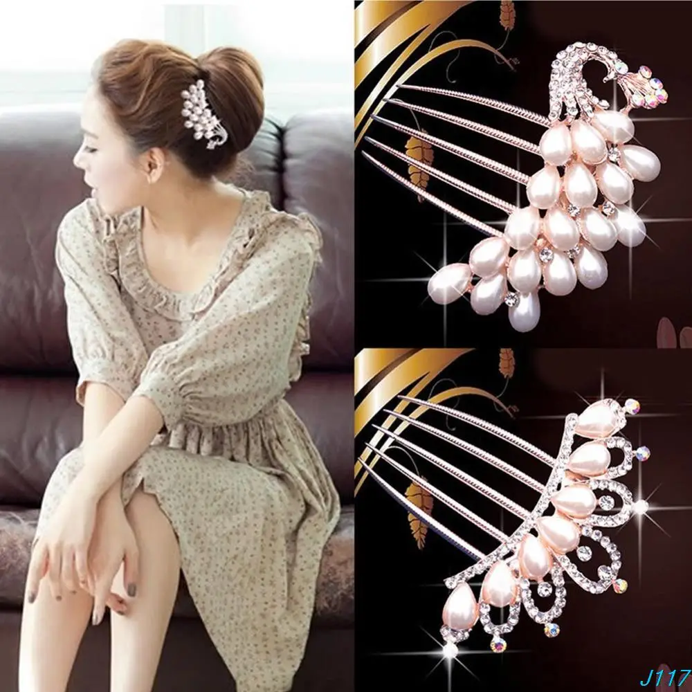 Wedding Bridal Crystal Rhinestone Flower Pearls Hairpin Diamante Hair Clip Comb-J117
Wedding Bridal Crystal Rhinestone Flower Pearls Hairpin Diamante Hair Clip Comb-J117