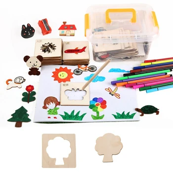 60Pcs DIY Handmade Wooden Painting Board Template Drawing Stencils Graffiti Toy Set for Kids (60Pcs Board + 60Pcs Cutouts)
60Pcs DIY Handmade Wooden Painting Board Template Drawing Stencils Graffiti Toy Set for Kids (60Pcs Board + 60Pcs Cutouts)