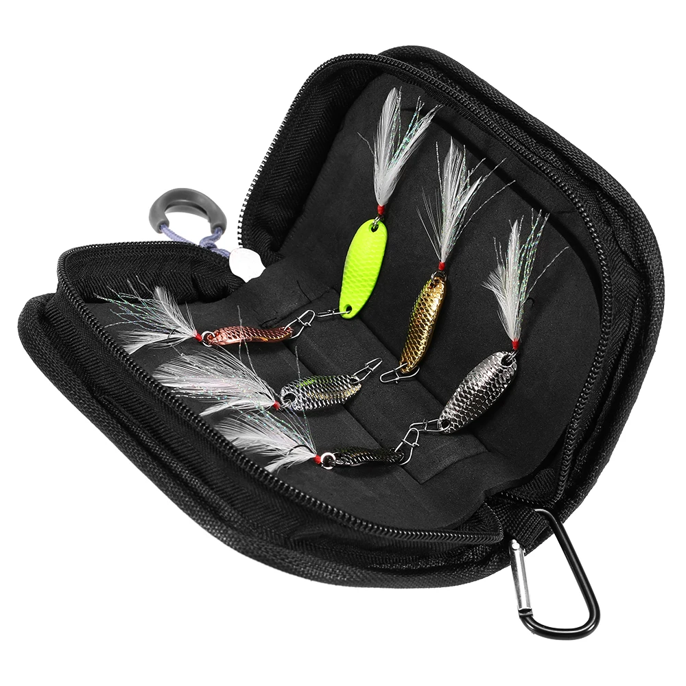 YAPADA 6pcs Fishing Lures + 1 Bag Hard Bait Paillette Spoon Lure 1.5/2/2.5/3.5/5/7.5 g with/without Feather for Pesca
YAPADA 6pcs Fishing Lures + 1 Bag Hard Bait Paillette Spoon Lure 1.5/2/2.5/3.5/5/7.5 g with/without Feather for Pesca