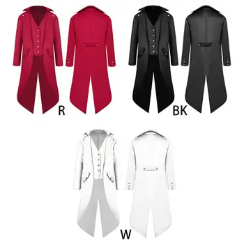 Men Long Sleeve Steampunk Victorian Jacket Gothic Button Swallow-Tail Coat Cosplay Costume Vintage Middle Ages Halloween Uniform
Men Long Sleeve Steampunk Victorian Jacket Gothic Button Swallow-Tail Coat Cosplay Costume Vintage Middle Ages Halloween Uniform