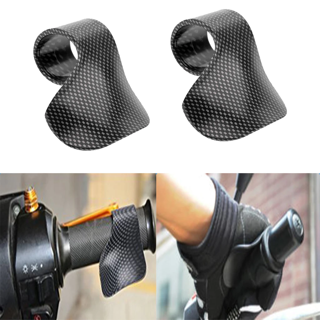 2Pcs Throttle Assist Clip Clamp Wrist Rest Cruise Control Grips Black Durable ABS Plastic Comfortably Fits