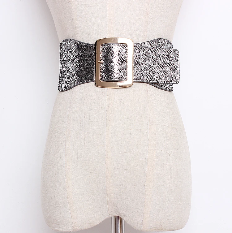 Women's runway fashion snake skin PU leather elastic Cummerbunds female Dress Corsets Waistband Belts decoration wide belt R1365
Women's runway fashion snake skin PU leather elastic Cummerbunds female Dress Corsets Waistband Belts decoration wide belt R1365