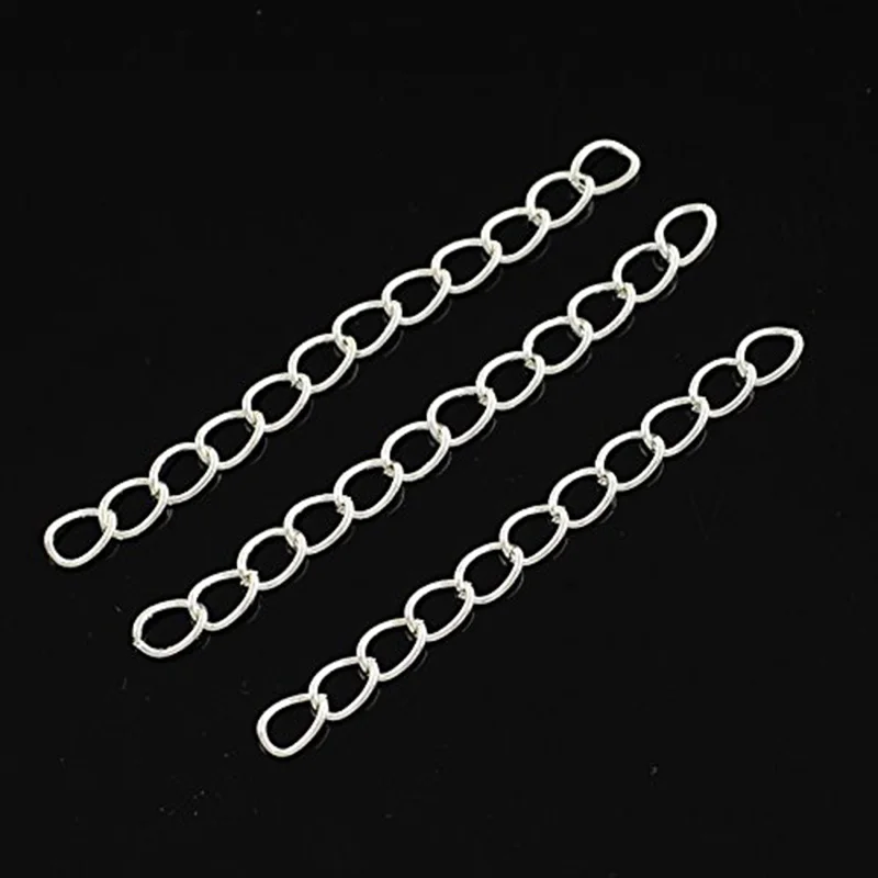 100pcs Silver Plated Extended Chain for Jewelry DIY Making Bracelet Necklace Accessories Craft Findings
100pcs Silver Plated Extended Chain for Jewelry DIY Making Bracelet Necklace Accessories Craft Findings