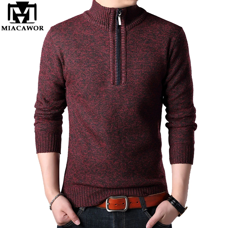 MIACAWOR Brand Sweater Men Autumn Winter Fleece Warm Pullovers Men Casual Wool Sweater Slim Fit Jumpers Men Clothing Y145
MIACAWOR Brand Sweater Men Autumn Winter Fleece Warm Pullovers Men Casual Wool Sweater Slim Fit Jumpers Men Clothing Y145