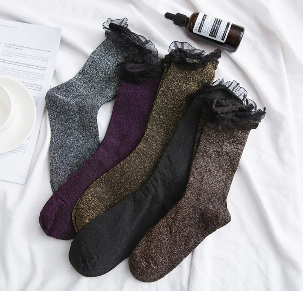 Cotton Fashionable Women Cute Lace Jacquard Spring Autumn Crew Heap High Socks Color Solid Casual Sliver Onion Antique Japanese
Cotton Fashionable Women Cute Lace Jacquard Spring Autumn Crew Heap High Socks Color Solid Casual Sliver Onion Antique Japanese