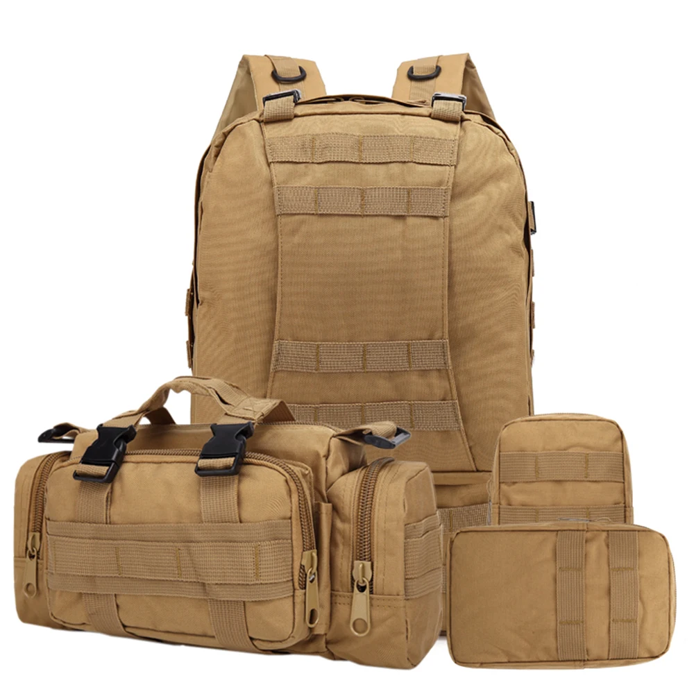 55L Backpacks Men Travel Military Tactical 600D Casual Sports Waterproof Outdoor Bag Camping Hiking Trekking 4 Pcs Bag Set D20
55L Backpacks Men Travel Military Tactical 600D Casual Sports Waterproof Outdoor Bag Camping Hiking Trekking 4 Pcs Bag Set D20
