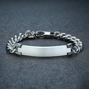 Tone Cuban Link ID Tag Bracelet for Men Stainless Steel Engravable Personalized Inspiration Bracelets Male Jewelry
Tone Cuban Link ID Tag Bracelet for Men Stainless Steel Engravable Personalized Inspiration Bracelets Male Jewelry
