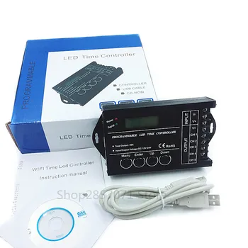 

Newest TC421 WiFi time programmable led controller tc420 dimmer rgb aquarium lighting timer, DC12~24V input, 5 channels,max 5*4A