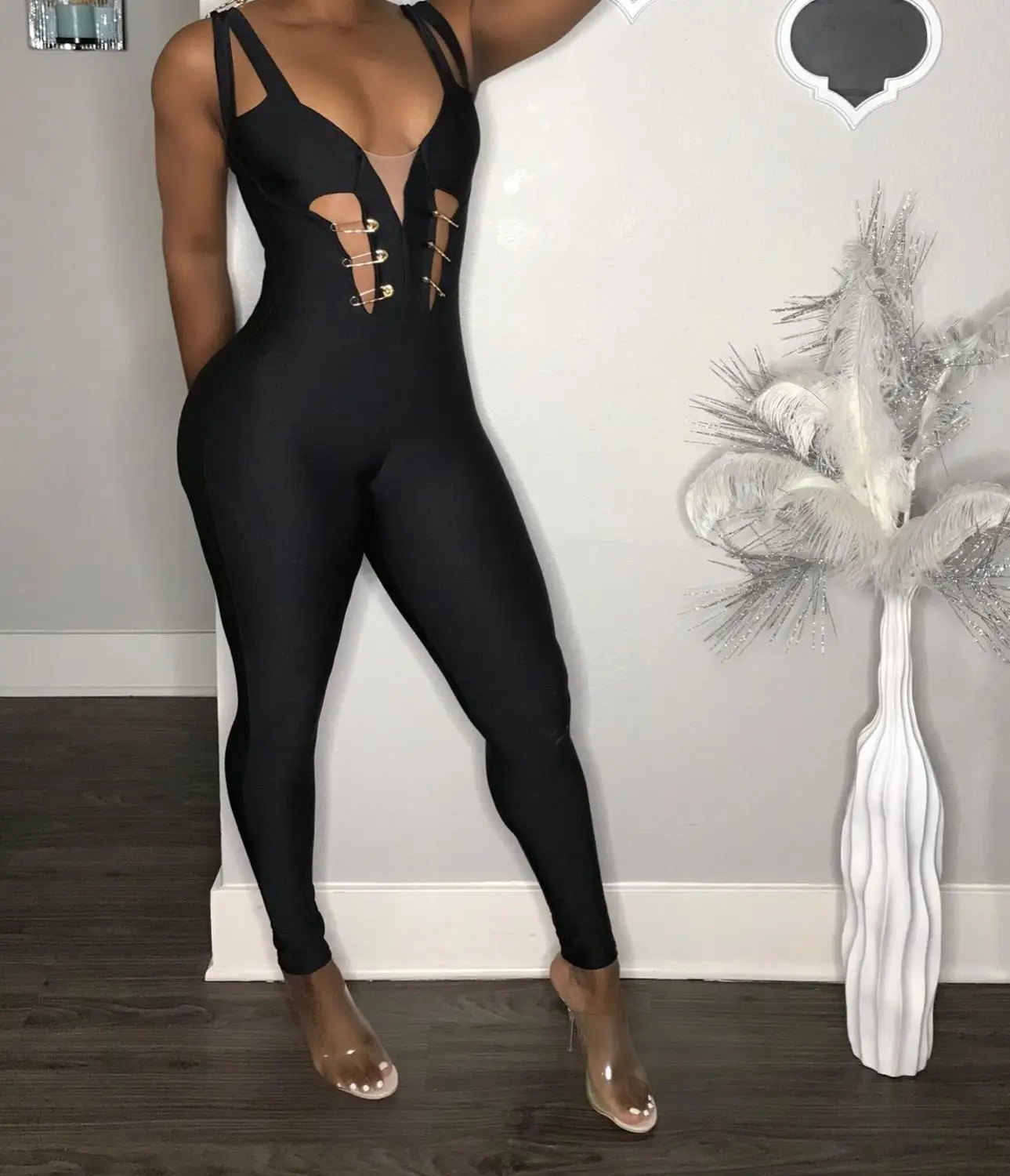 2019 Summer Women Bandage Jumpsuit Romper Sexy V Neck Mesh Long Jumpsuit Celebrity Party Romper
2019 Summer Women Bandage Jumpsuit Romper Sexy V Neck Mesh Long Jumpsuit Celebrity Party Romper