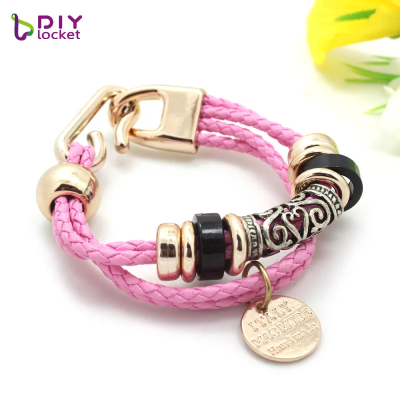 Corded Charms Bracelet with Beads and Hang Charms Bracelet 5 colors Fashion Bangle Women Jewelry LSCB02
Corded Charms Bracelet with Beads and Hang Charms Bracelet 5 colors Fashion Bangle Women Jewelry LSCB02