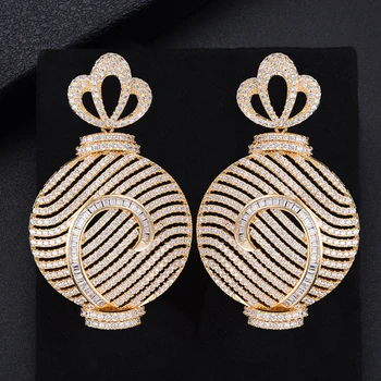 60mm Trendy Flower Pierced Lantern Hollow Shape Pendant Three Colors Cubic Zirconia Dangle Drop Earrings For Women Girls
60mm Trendy Flower Pierced Lantern Hollow Shape Pendant Three Colors Cubic Zirconia Dangle Drop Earrings For Women Girls
