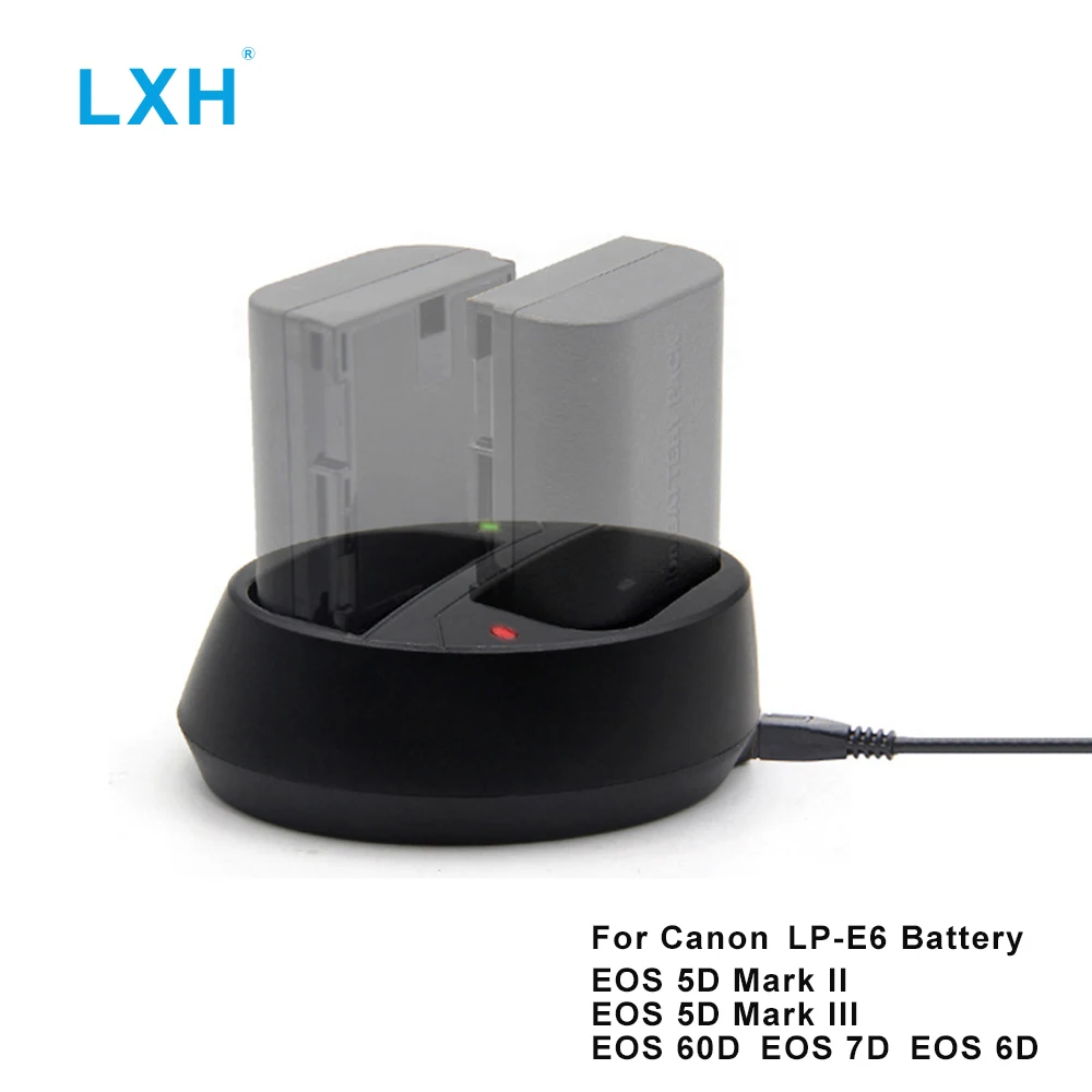 LXH Camera Battery USB Dual Charger For Canon LP-E6 For CanonEOS 5D Mark II,EOS 5D Mark III,EOS 60D,EOS 7D,EOS 6D Digital Camera
LXH Camera Battery USB Dual Charger For Canon LP-E6 For CanonEOS 5D Mark II,EOS 5D Mark III,EOS 60D,EOS 7D,EOS 6D Digital Camera