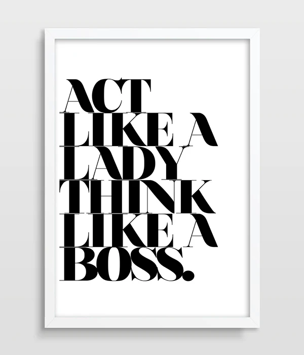 Act Like A Lady Think Like A Boss, Typographic Print, Typographic Poster, Typographic Art, Gift for Girls, Bedroom Art-4