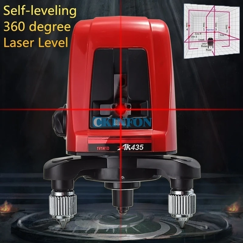 DHL 50PCS AK435 Laser Lines 1 Point Self-Leveling 360 Degree Rotary Horizontal And Vertical Cross Laser Level with Package
DHL 50PCS AK435 Laser Lines 1 Point Self-Leveling 360 Degree Rotary Horizontal And Vertical Cross Laser Level with Package