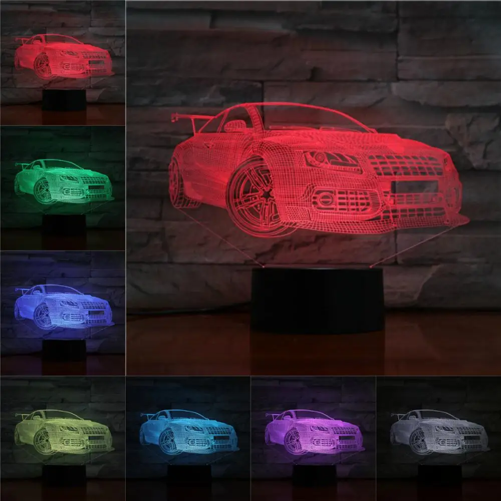Kid Toy Race Sports Car GTR 3D Lamp Night Light LED Bulb Multicolor Party Christmas Gifts For Children Touch Senor Base Battery
Kid Toy Race Sports Car GTR 3D Lamp Night Light LED Bulb Multicolor Party Christmas Gifts For Children Touch Senor Base Battery