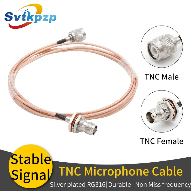 TNC Microphone Cable 0-6G Durable RG316 Extension RF Coaxial Cable for Universal Microphone Antenna
TNC Microphone Cable 0-6G Durable RG316 Extension RF Coaxial Cable for Universal Microphone Antenna