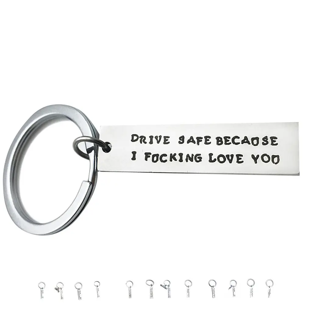 Letters Engraved Drive Safe Personalized Custom Keyring Stainless Steel Car Key Ring Husband Boyfriend Gift Keychain
Letters Engraved Drive Safe Personalized Custom Keyring Stainless Steel Car Key Ring Husband Boyfriend Gift Keychain