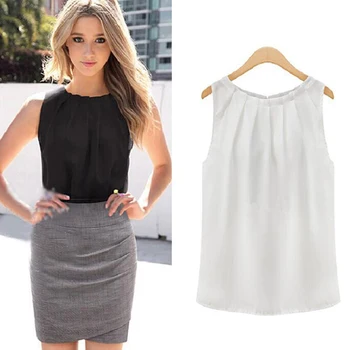 LAAMEI 2019 Summer Office Sleeveless Chiffon Women Tank OL Style Top Vest Casual Female Tank Top Plus Size Dropshipping
LAAMEI 2019 Summer Office Sleeveless Chiffon Women Tank OL Style Top Vest Casual Female Tank Top Plus Size Dropshipping