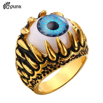 claw turkish eye Ring metal jewelry 316L Stainless Steel Party good luck Blue Eye rings Punk Men finger Band Ring R380G
claw turkish eye Ring metal jewelry 316L Stainless Steel Party good luck Blue Eye rings Punk Men finger Band Ring R380G