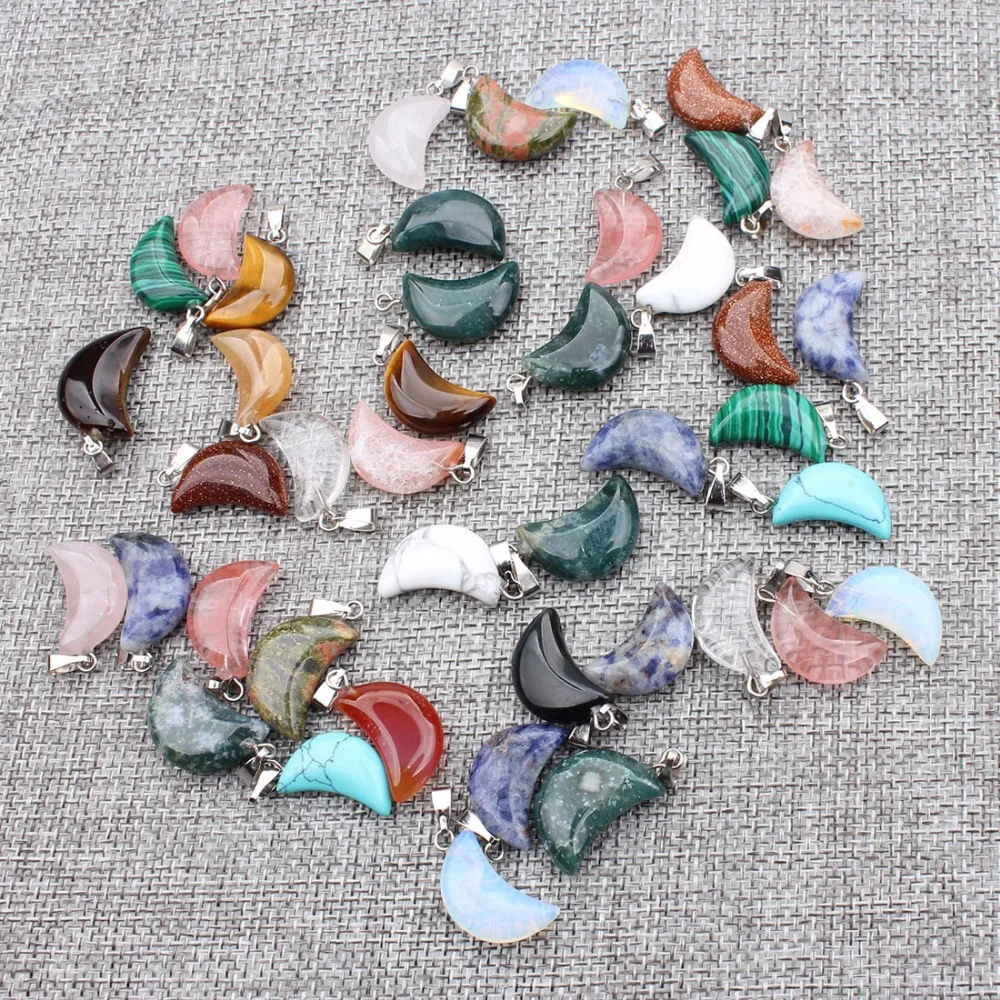 5PC/Lot Mixed Style Colorful Natural Stone Moon Charms Pendants Jewelry Accessories For DIY Women Jewelry Making
5PC/Lot Mixed Style Colorful Natural Stone Moon Charms Pendants Jewelry Accessories For DIY Women Jewelry Making
