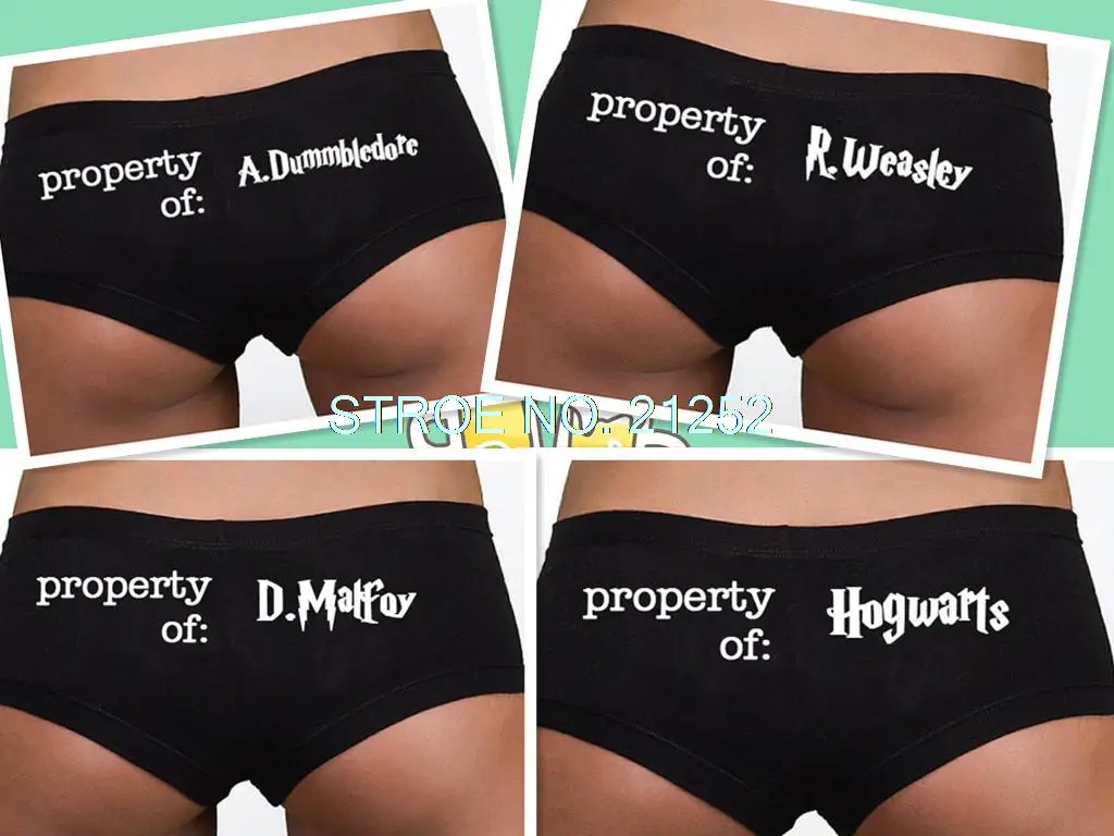 Property of Hogwarts A Dumbledore D Malfoy and R.Weasley Undies Inspired by HP Underwear Panties
Property of Hogwarts A Dumbledore D Malfoy and R.Weasley Undies Inspired by HP Underwear Panties