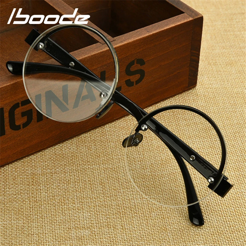 IBOODE Round Metal Half Frame Reading Glasses Women Men Semi Rimless Presbyopic Eyeglasses Female Male Hyperopia Eyewear
IBOODE Round Metal Half Frame Reading Glasses Women Men Semi Rimless Presbyopic Eyeglasses Female Male Hyperopia Eyewear