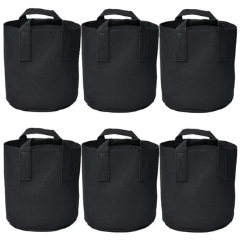 Garden 6-Pack 7 Gallon Grow Bags /Aeration Fabric Pots /Plant Bag/Handles (Black)
Garden 6-Pack 7 Gallon Grow Bags /Aeration Fabric Pots /Plant Bag/Handles (Black)
