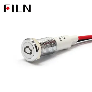 FILN 10mm Car dashboard fault flag symbol silver led red yellow white blue green 12v led indicator light with 20cm cable
FILN 10mm Car dashboard fault flag symbol silver led red yellow white blue green 12v led indicator light with 20cm cable