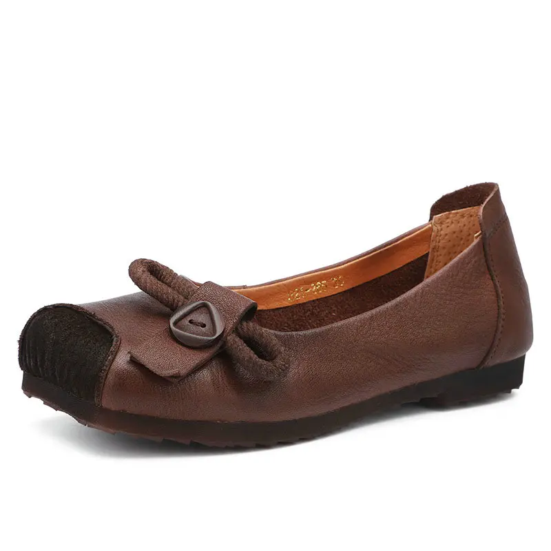 2019 Spring Summer New square head soft bottom Genuine leather flat shoes women retro mother shoes Women's casual shoes Loafers
2019 Spring Summer New square head soft bottom Genuine leather flat shoes women retro mother shoes Women's casual shoes Loafers