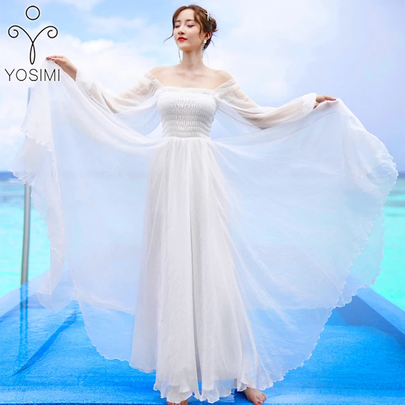 YOSIM Summer Dress 2019 Long Dress for Women Voile White Dress Tunic Strapless Evening Party Cake Female Vestido Long Sleeve
YOSIM Summer Dress 2019 Long Dress for Women Voile White Dress Tunic Strapless Evening Party Cake Female Vestido Long Sleeve