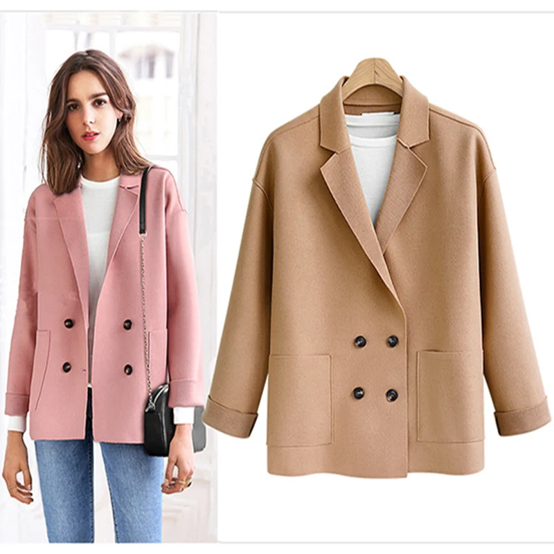 Double-breasted woolen coat 2019 spring autumn loaded large size women's new double-faced wool short Long sleeve coat Female z31
Double-breasted woolen coat 2019 spring autumn loaded large size women's new double-faced wool short Long sleeve coat Female z31