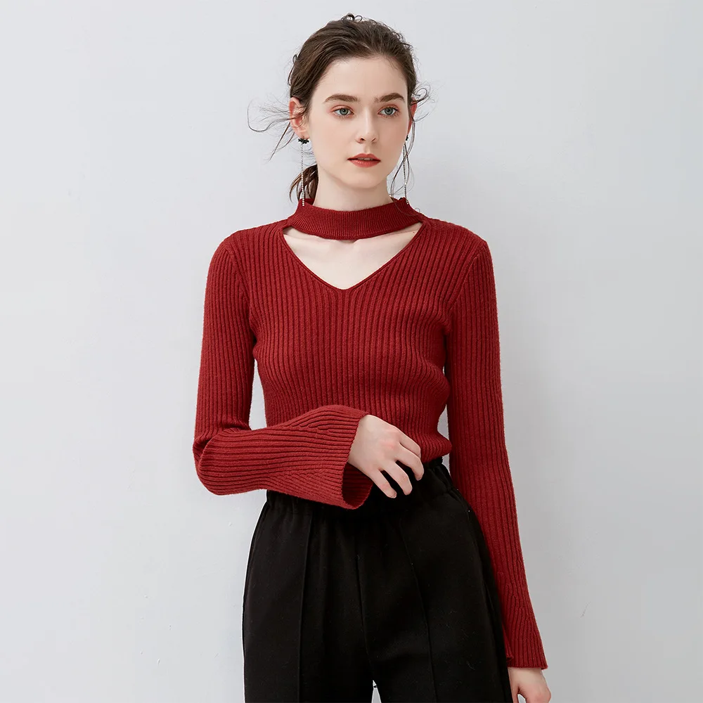 Fashion Autumn Winter Women Sweater High Quality V-neck Split Long Flare Sleeve Women Tops 7 Color Pullover Female Basic Sweater
Fashion Autumn Winter Women Sweater High Quality V-neck Split Long Flare Sleeve Women Tops 7 Color Pullover Female Basic Sweater