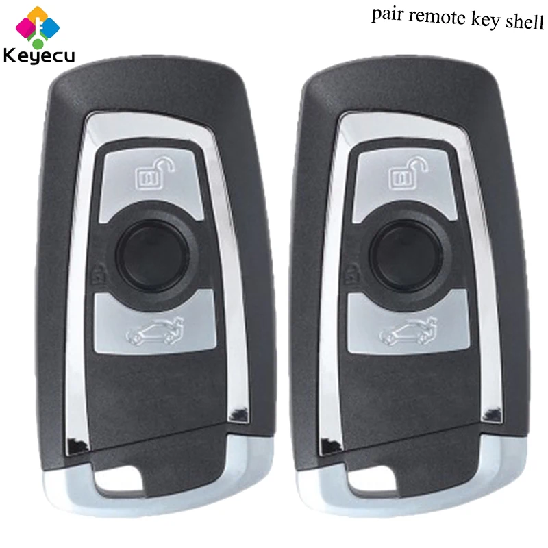 KEYECU Pair CAS4 Smart Remote Control Car Key Shell Housing With 3 Button - FOB for BMW FEM / BDC X5 X6 F20 F21 F22 F23 5 Series
KEYECU Pair CAS4 Smart Remote Control Car Key Shell Housing With 3 Button - FOB for BMW FEM / BDC X5 X6 F20 F21 F22 F23 5 Series