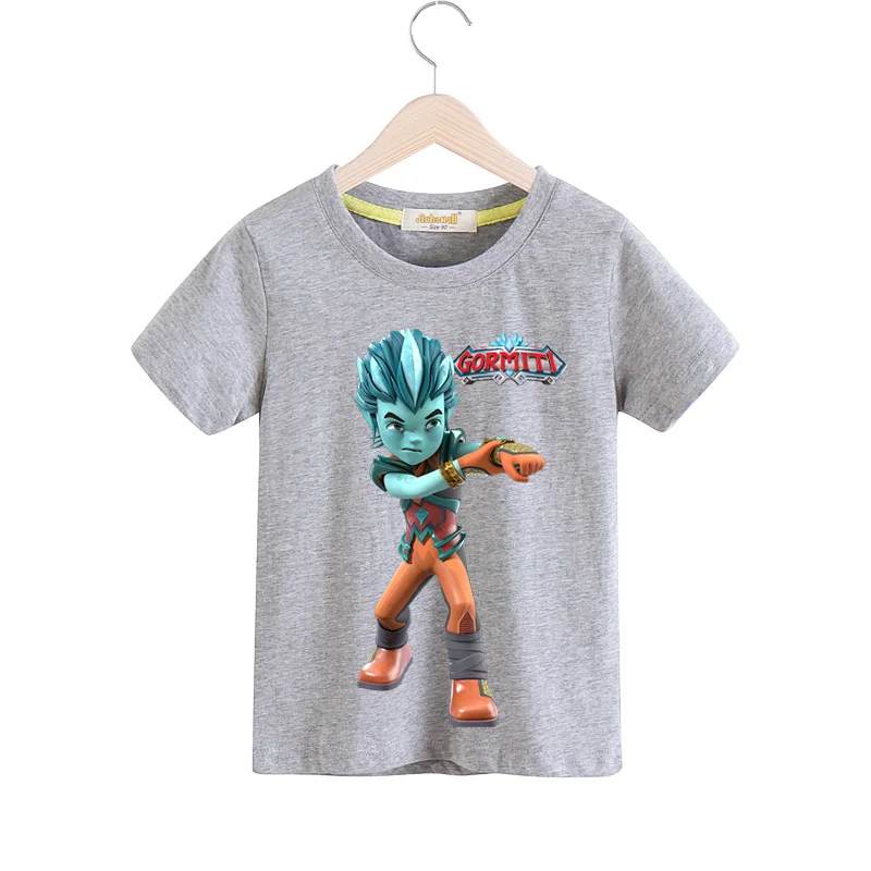 Children Gormiti Game Design T-shirts Clothing Boys Girls Summer Short Sleeve Tee Top Costume Kids Casual Soild Tshirts TX168 (6)