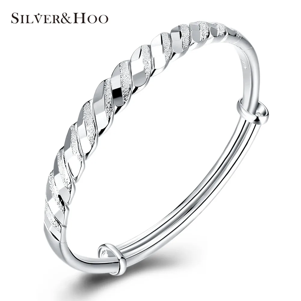 SILVERHOO 100% 999 Sterling Silver Simple Style Bangles Bracelet for Women Girls Birthday Gift Elegant Fine Jewelry Adjustable
SILVERHOO 100% 999 Sterling Silver Simple Style Bangles Bracelet for Women Girls Birthday Gift Elegant Fine Jewelry Adjustable