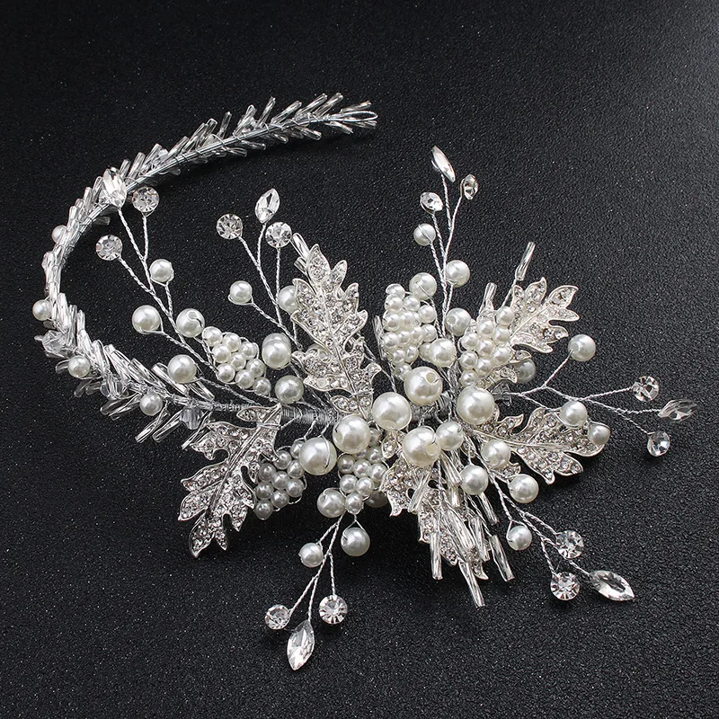 KMVEXO Handmade Floral Crystal Bridal Tiaras Crown Rhinestone Diadem Pageant Veil Tiara Pearl Headbands Wedding Hair Accessories
KMVEXO Handmade Floral Crystal Bridal Tiaras Crown Rhinestone Diadem Pageant Veil Tiara Pearl Headbands Wedding Hair Accessories
