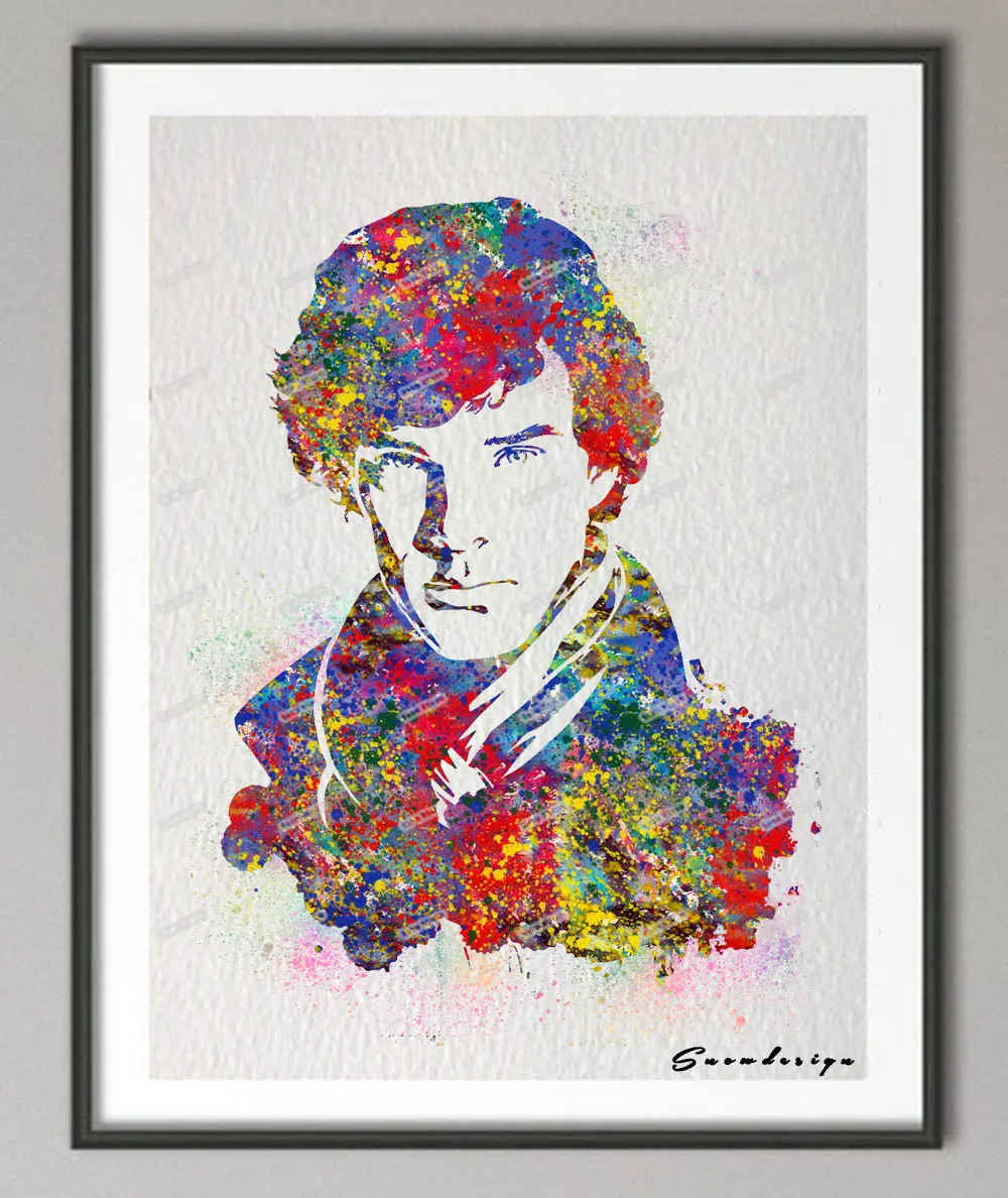 Original watercolor Sherlock holmes canvas painting modern wall art poster print Pictures Living room Home Decor wall hanging
Original watercolor Sherlock holmes canvas painting modern wall art poster print Pictures Living room Home Decor wall hanging