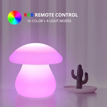 Mushroom Night Light Remote Control RGB+W Multi-color Changeable Romantic Novelty Table lamp for Bedroom Dining Room Decoration
Mushroom Night Light Remote Control RGB+W Multi-color Changeable Romantic Novelty Table lamp for Bedroom Dining Room Decoration