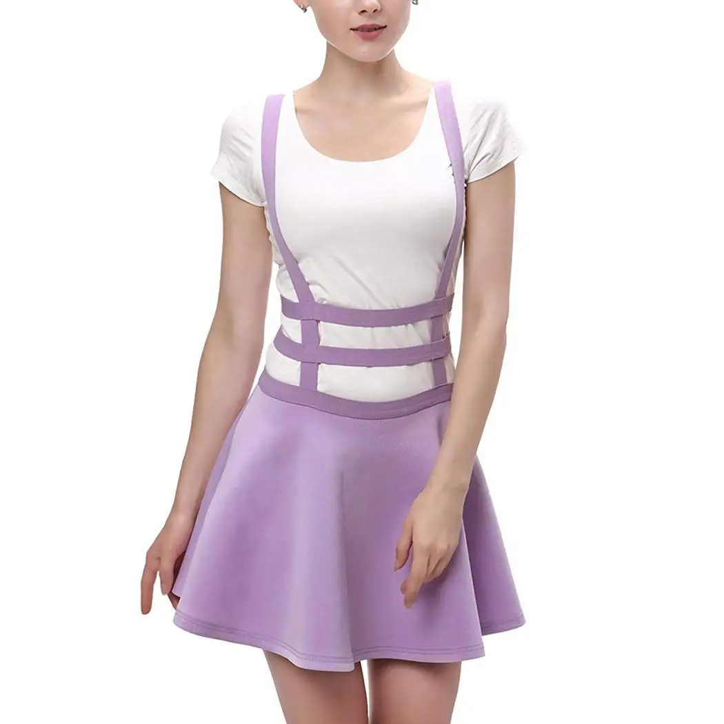Women Casual Solid Hollow Out Elastic Above Knee, Mini Waist Summer High Braces Skirt 
Women Casual Solid Hollow Out Elastic Above Knee, Mini Waist Summer High Braces Skirt