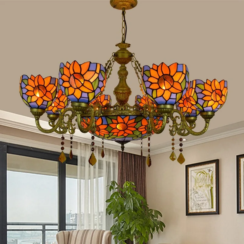 European Mediterranean blue sunflower retro sitting room dining-room bedroom 68 crystal droplight lamp 110-240V Pendant Lights
European Mediterranean blue sunflower retro sitting room dining-room bedroom 68 crystal droplight lamp 110-240V Pendant Lights