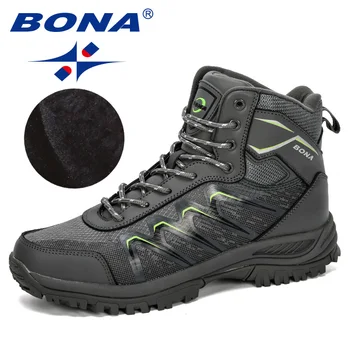 BONA 2019 New Designers Leather Training High Top Boots Men Outdoor Man Camping Hiking Trekking Non-Slip Wear Resistant Footwear
BONA 2019 New Designers Leather Training High Top Boots Men Outdoor Man Camping Hiking Trekking Non-Slip Wear Resistant Footwear